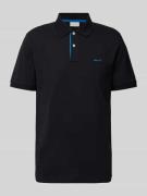 Gant Regular Fit Poloshirt mit Label-Stitching in Black, Größe M