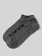 HUGO Sneakersocken mit Label-Print im 2er-Pack in Mittelgrau Melange, ...