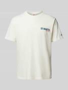 MC2 Saint Barth T-Shirt mit Statement-Print in Offwhite, Größe M