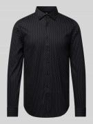 Desoto Slim Fit Business-Hemd mit Allover-Muster in Royal, Größe S