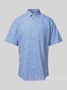 Eterna Modern Fit Business-Hemd mit Vichy-Karo in Bleu, Größe 41