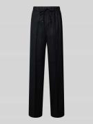 Mango Wide Leg Leinenhose mit Bügelfalten Modell 'SAMARA' in Black, Gr...