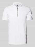BOSS Slim Fit Poloshirt mit Label-Detail Modell 'Polston' in Weiss, Gr...