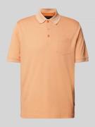 bugatti Regular Fit Poloshirt mit Brusttasche in Orange, Größe S