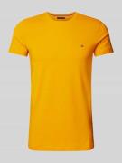 Tommy Hilfiger T-Shirt mit Label-Stitching in Orange, Größe S