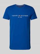 Tommy Hilfiger T-Shirt mit Label-Print in Royal, Größe S