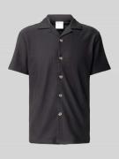 SELECTED HOMME Loose Fit Freizeithemd in Ripp-Optik in Black, Größe S
