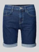 Tom Tailor Slim Fit Jeansbermudas im 5-Pocket-Design in Blau, Größe 27
