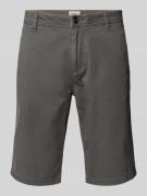 Tom Tailor Straight Leg Bermudas in unifarbenem Design in Mittelgrau, ...