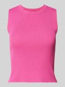 Only Crop Top mit Streifenmuster Modell 'MAJLI' in Pink, Größe S