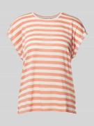 Tom Tailor Denim T-Shirt mit Streifenmuster in Orange Melange, Größe X...