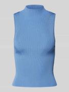 Stefanel Tanktop mit Stehkragen in Hellblau, Größe L