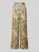 Soyaconcept Wide Leg Stoffhose mit Allover-Print Modell 'Emly' in Aqua...