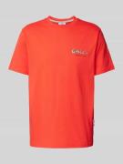 CARLO COLUCCI T-Shirt mit Label-Print in Rot, Größe S