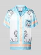 CARLO COLUCCI Freizeithemd mit Allover-Muster in Offwhite, Größe S