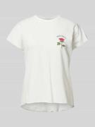 Only T-Shirt mit Motiv-Print Modell 'LUCY' in Ecru, Größe XS