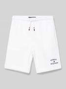 Tommy Hilfiger Kids Sweatshorts mit Label-Print in Weiss, Größe 98