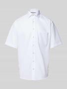 Eterna Comfort Fit Business-Hemd mit Allover-Muster in Weiss, Größe 40