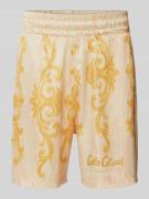 CARLO COLUCCI Regular Fit Sweatshorts mit Allover-Muster in Gold, Größ...