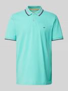 Fynch-Hatton Regular Fit Poloshirt mit Kontraststreifen in Helltuerkis...