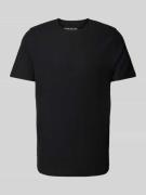 MCNEAL T-Shirt mit geripptem Rundhalsausschnitt in Black, Größe S