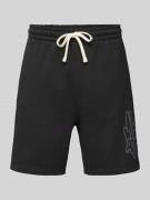 Multiply Apparel Sweatshorts mit Label-Print in Black, Größe S