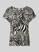 Soyaconcept T-Shirt mit Animal-Print Modell 'Marica' in Black, Größe M