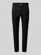 TOM TAILOR DENIM Relaxed Tapered Fit Leinenhose mit Bügelfalten in Bla...