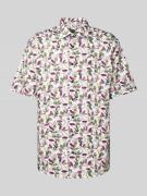 Eterna Comfort Fit Business-Hemd mit Allover-Print in Pink, Größe 42
