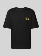 REVIEW T-Shirt mit Label-Detail in Black, Größe XS