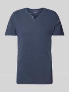 Jack & Jones T-Shirt mit V-Ausschnitt Modell 'SPLIT' in Dunkelblau, Gr...
