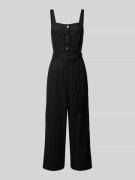 Only Jumpsuit aus Leinen-Viskose-Mix Modell 'CARO' in Black, Größe L