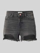 Only Jeansshorts im Destroyed-Look Modell 'PACY' in Black, Größe M