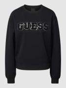Guess Sweatshirt mit Label-Patches in Black, Größe M