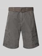 Superdry Regular Fit Cargoshorts mit Gürtel in Mittelgrau, Größe 32