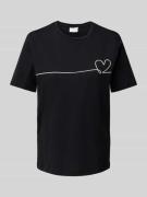 Vila T-Shirt mit Rundhalsausschnitt Modell 'COLBA' in Black, Größe XS
