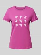 Tom Tailor T-Shirt mit Rundhalsausschnitt in Pink, Größe XS