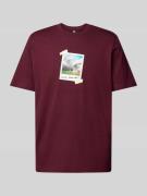 ADIDAS SPORTSWEAR T-Shirt mit Motiv-Print in Bordeaux, Größe L