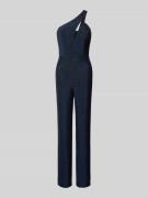 V.M. Jumpsuit mit One-Shoulder-Träger in Dunkelblau, Größe 32