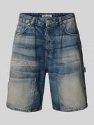 REVIEW Jeansshorts mit 5-Pocket-Design in Dunkelblau, Größe M