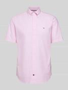 Tommy Hilfiger Regular Fit Businesshemd mit Streifenmuster in Rosa, Gr...