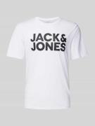 Jack & Jones T-Shirt mit Label-Print Modell 'CORP' in Weiss, Größe XS