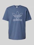 adidas Originals T-Shirt mit Label-Stitching in Blau, Größe XL