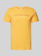 Lindbergh T-Shirt mit Label-Print Modell 'Copenhagen' in Orange, Größe...