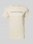 Lindbergh T-Shirt mit Label-Print Modell 'Copenhagen' in Sand, Größe X...