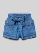 Mayoral Shorts in Denim-Optik mit Bindegürtel in Blau, Größe 134