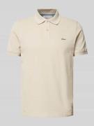 s.Oliver RED LABEL Poloshirt mit Label-Stitching in Beige, Größe XL