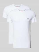 Guess Activewear T-Shirt mit Label-Print Modell 'CALEB' in Weiss, Größ...