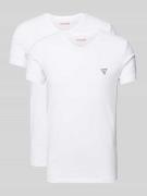 Guess Activewear T-Shirt mit Logo-Print Modell 'CALEB' in Weiss, Größe...