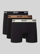 BOSS Trunks mit elastischem Logo-Bund im 3er-Pack in Black, Größe L